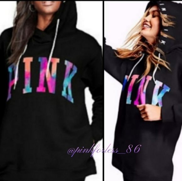 PINK Victoria's Secret Tops - ☆FLAWED VS PINK WATERCOLOR HOODIE